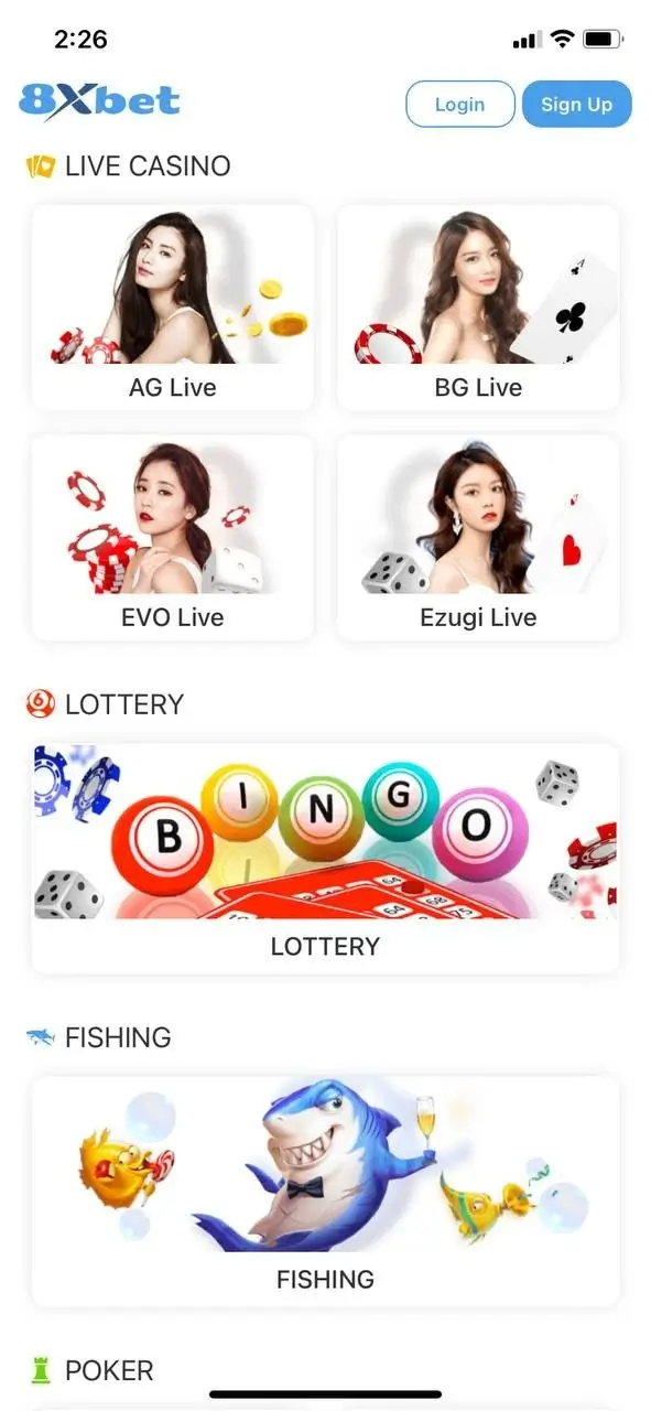 8xbet App Giao Diện Trang Chủ - Nền tảng cá cược di động với game và cược